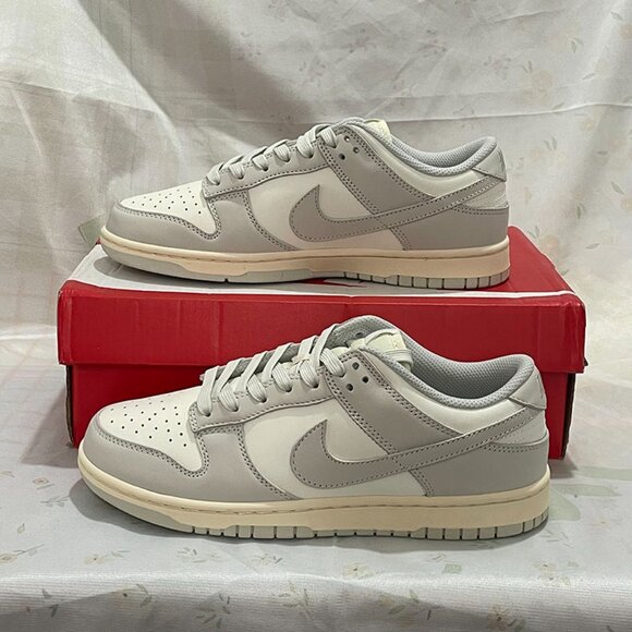 Nike Dunk Low Needlework Sail Aura Low Top Grey Sneakers - Picture 7 of 7